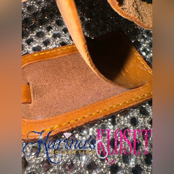 🎀 Louis Vuitton Luggage Tag Vachetta Poignet Set 🎀 #LV #Travel #Pre-Owned - Picture 4 of 6